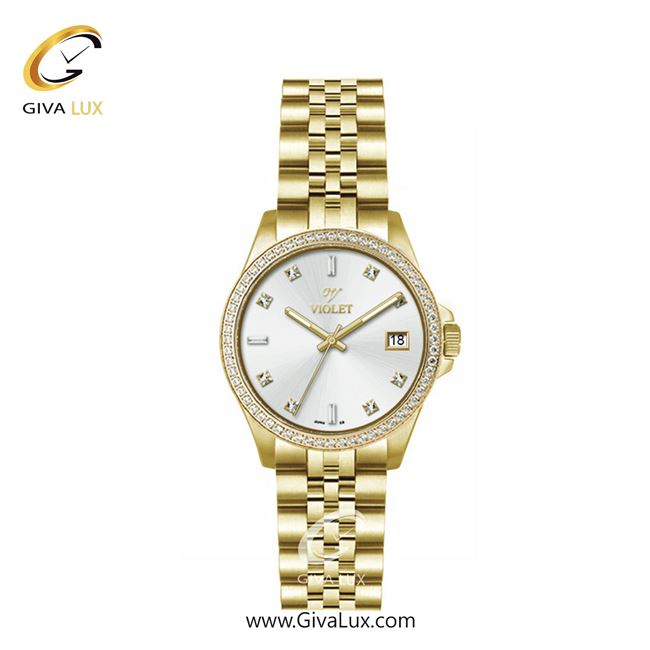 ساعت مچی اورجینال زنانه ویولت VIOLET طلایی | طلایی| نقره ای| کد رفرنس 0560/2 | 0574/2